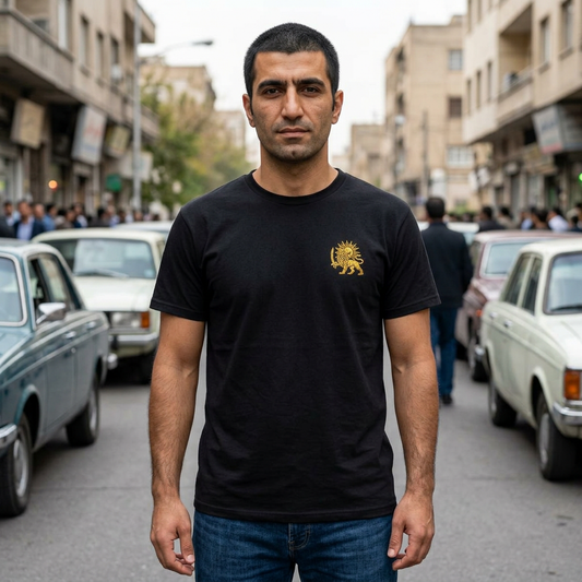 Persian Lion & Sun - Embroidered Tee