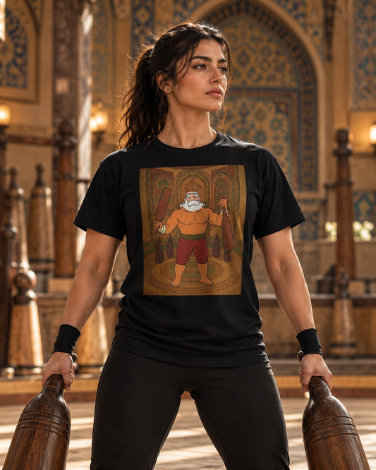 Black – Persian Pahlevan Tee – worn by model