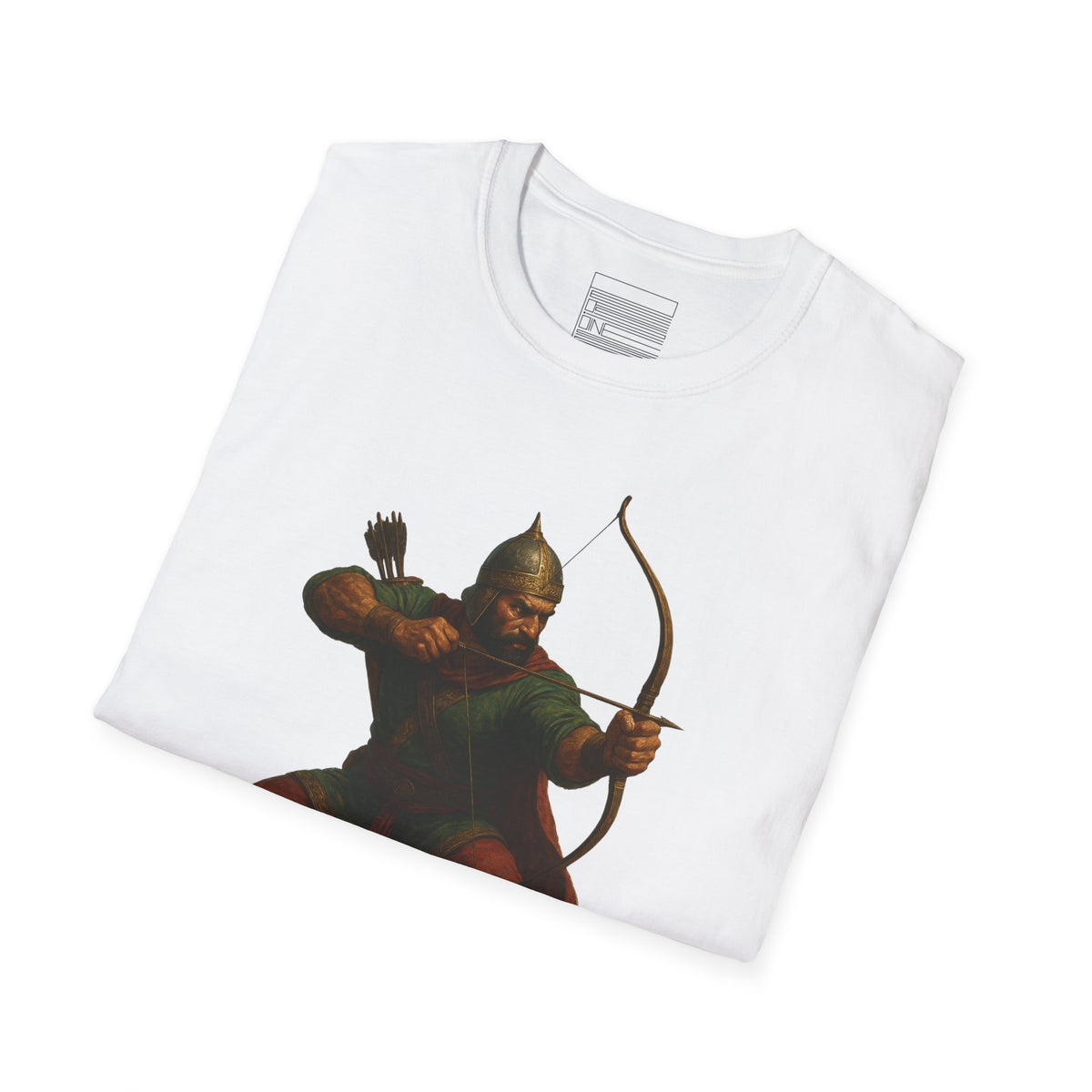 White – Arash the Archer Tee – folded