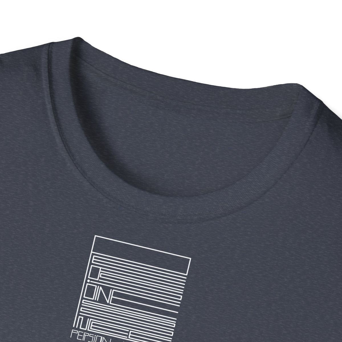 Heather Navy – PEssence Tee – close-up