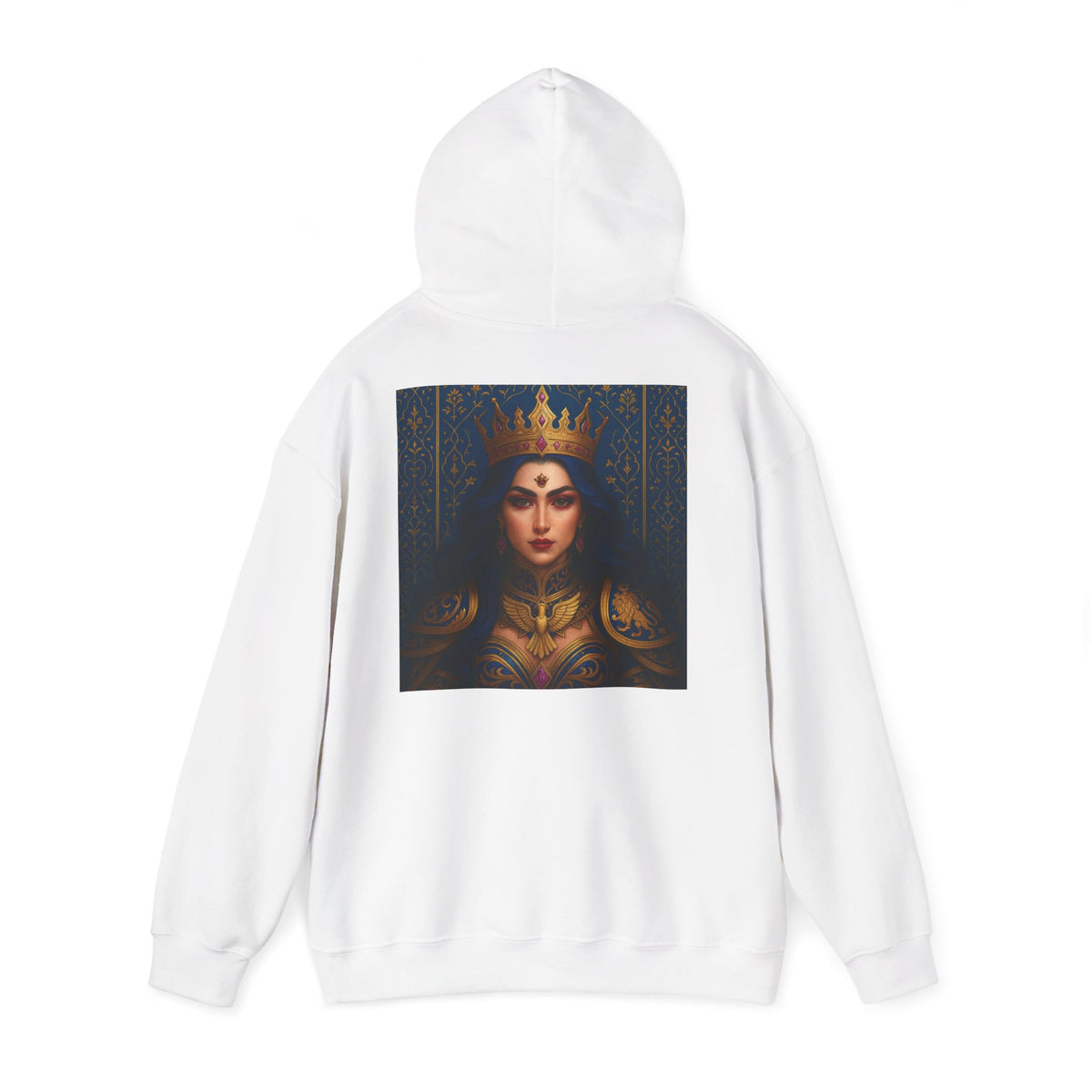 White – Persian Queen Hoodie – back