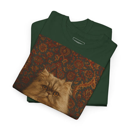 Forest Green – Persian Cat Tee – folded