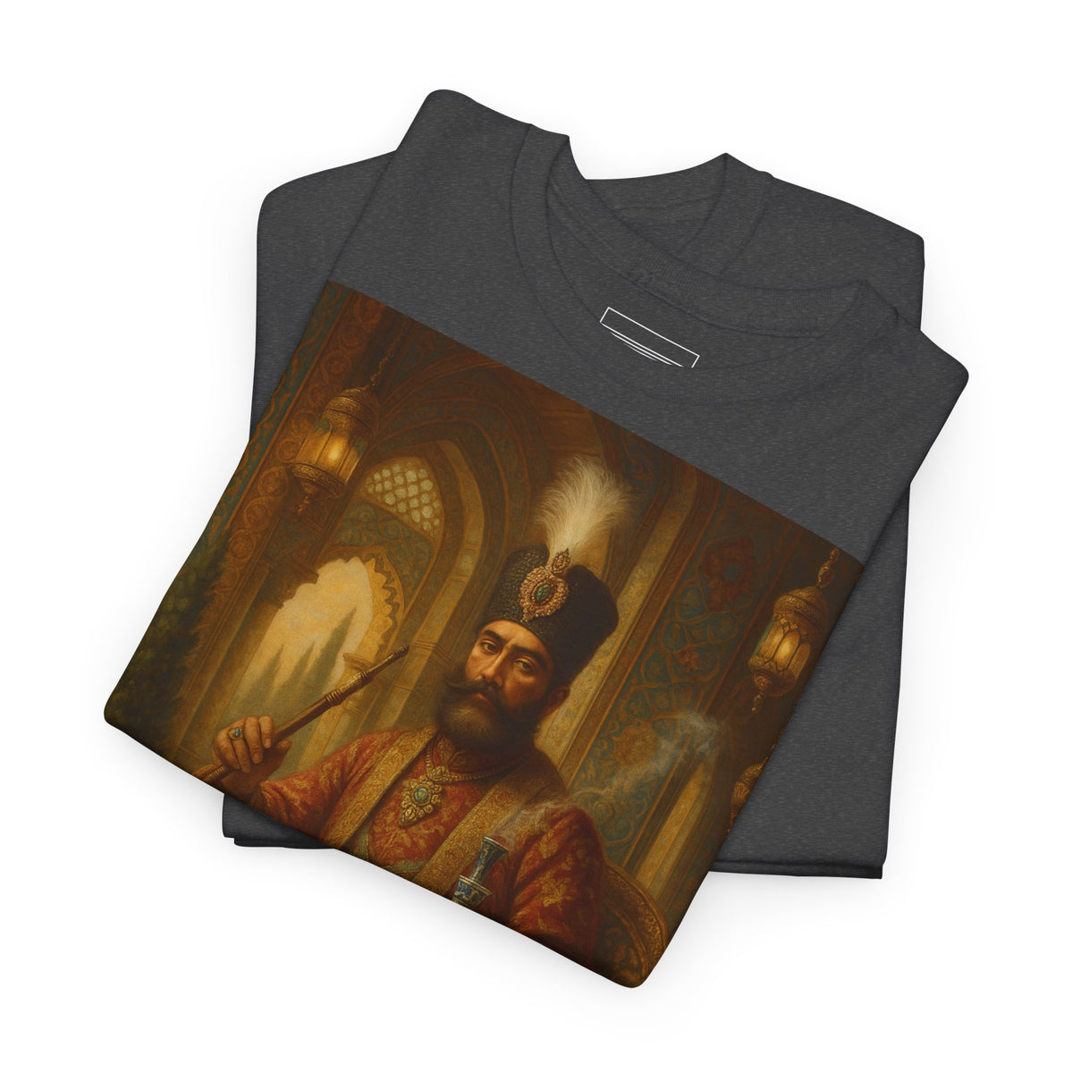 Dark Heather – Ghajar Khan II Tee – folded