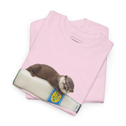 Light Pink – Otter on AbAli Tee – folded