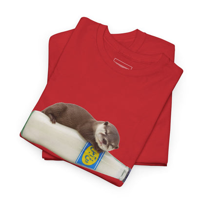 Red – Otter on AbAli Tee – folded