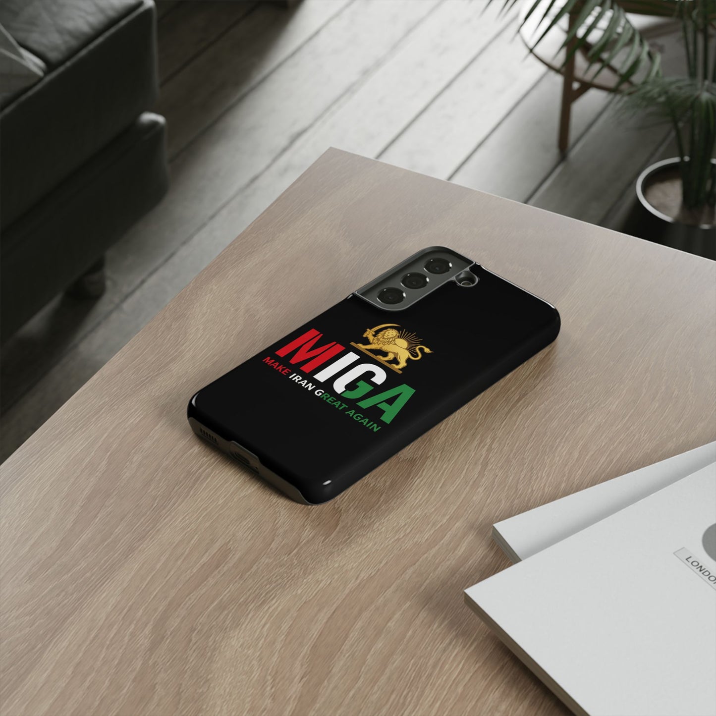 MIGA "Make Iran Great Again" Lion & Sun Phone Case