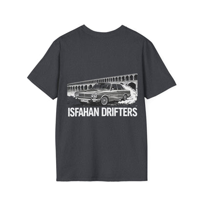 Dark Heather Grey – Isfahan Drifters BW Tee – back