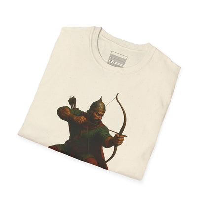 Natural – Arash the Archer Tee – folded