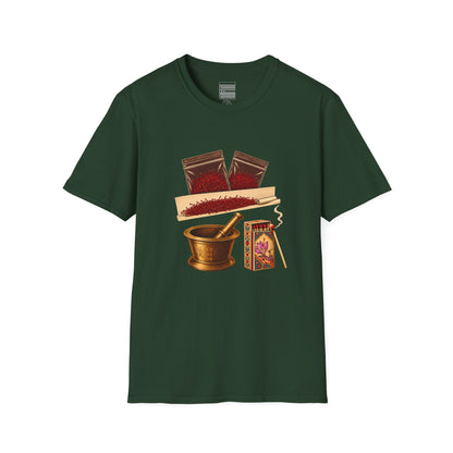 Forest Green – Saffron Stash Tee – front