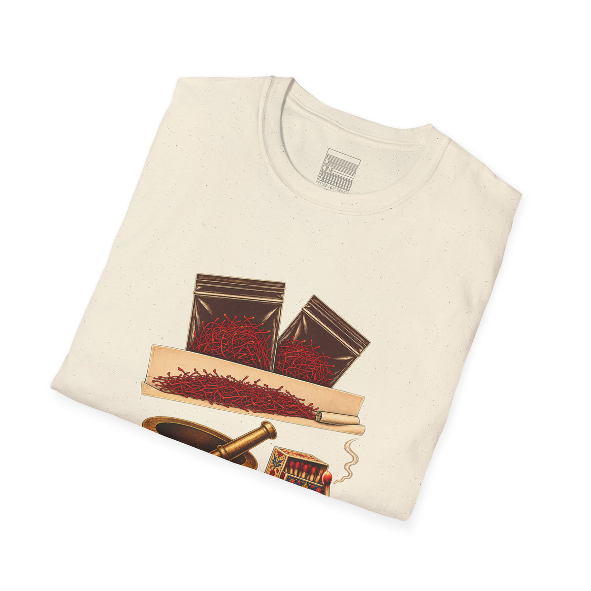 Natural – Saffron Stash Tee – folded