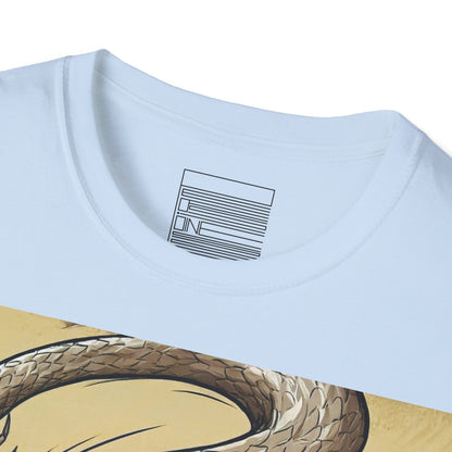 Light Blue – Horned Viper Tee – close-up