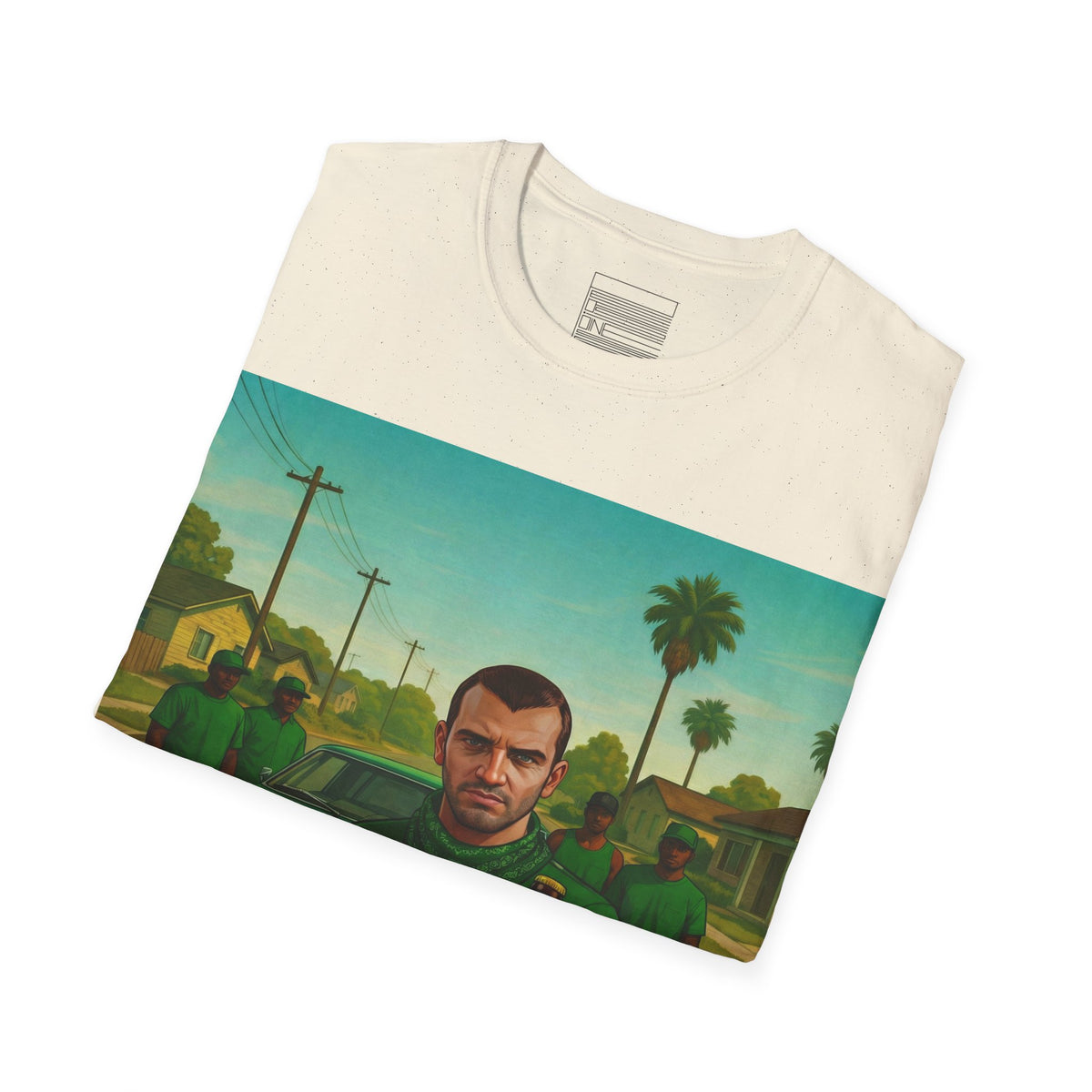 Natural – Grand Theft Istak Tee – folded