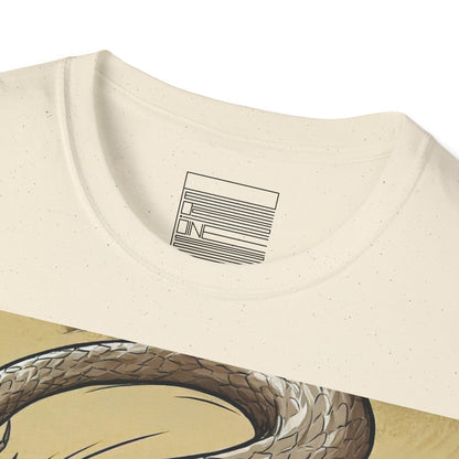 Natural – Horned Viper Tee – close-up