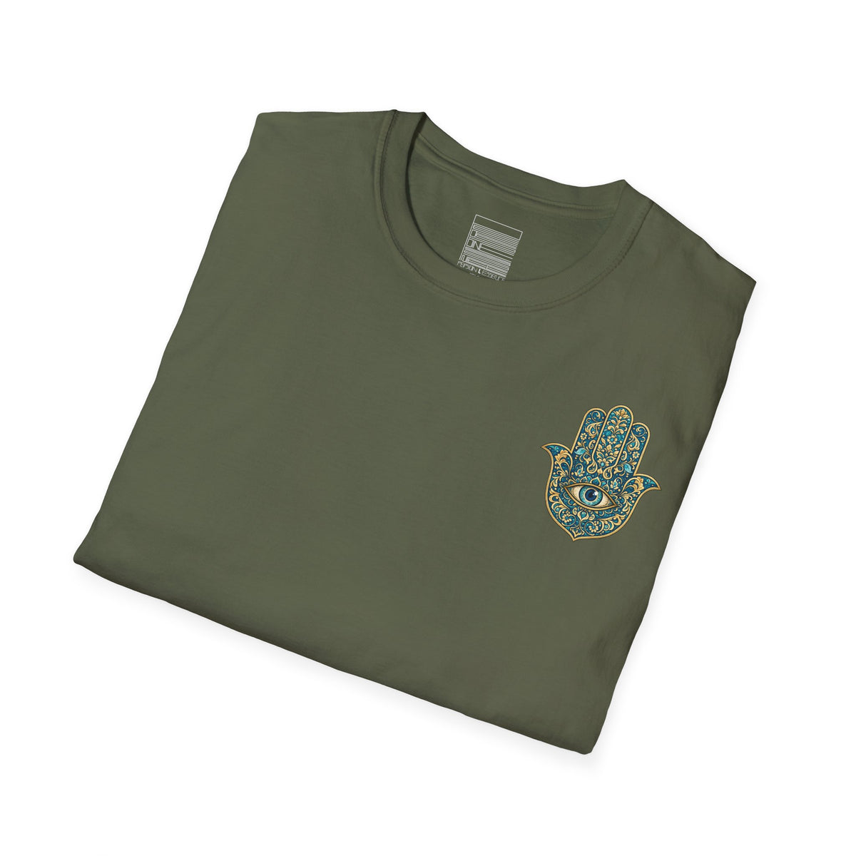 Military Green – Royal Hamsa Tee – folded