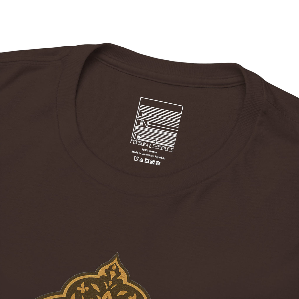Dark Chocolate – Shaah Abbas Tee – close-up
