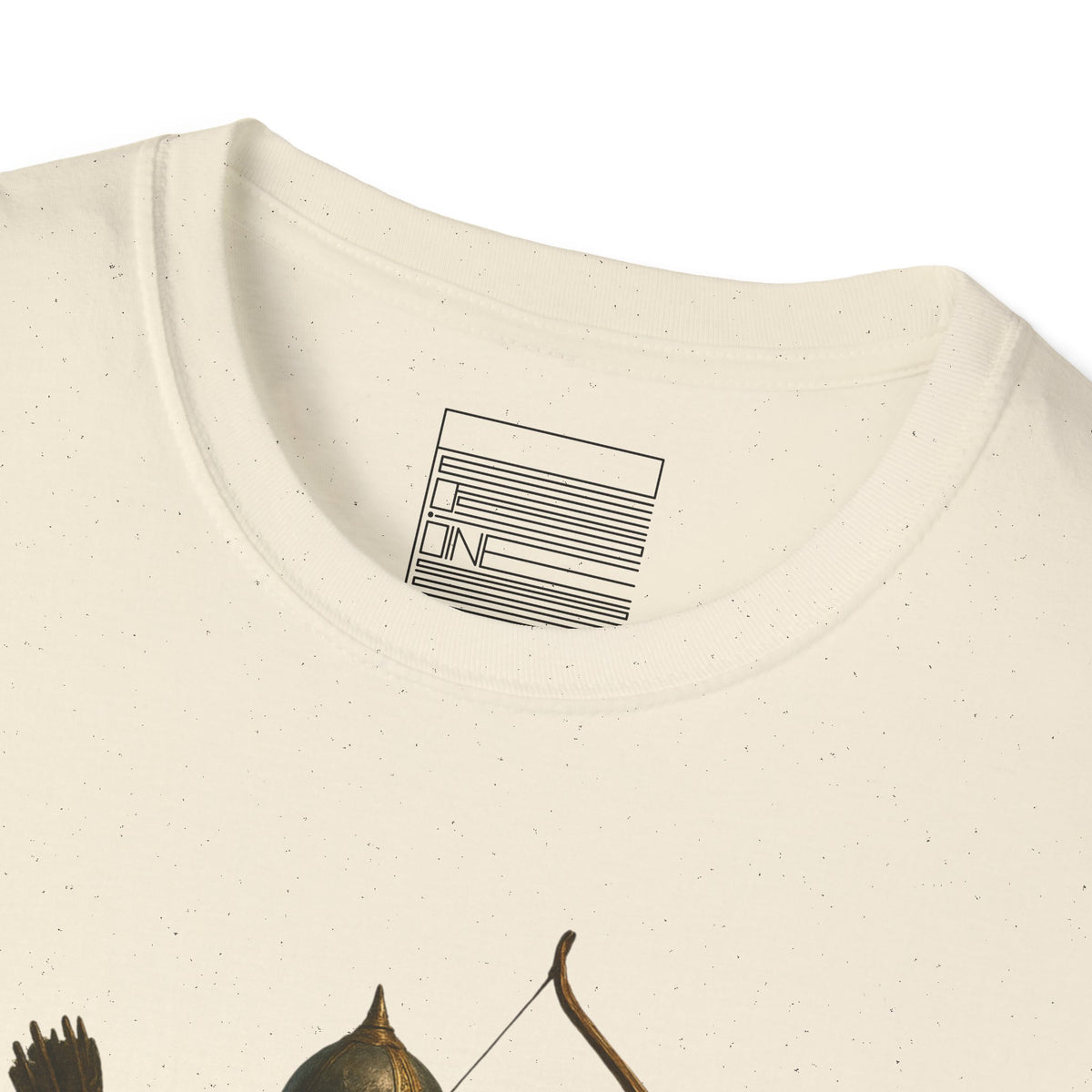 Natural – Arash the Archer Tee – close-up