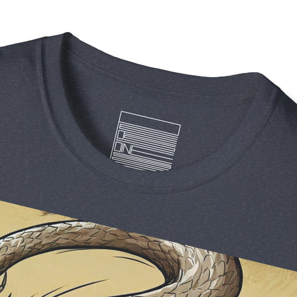 Heather Navy – Horned Viper Tee – close-up