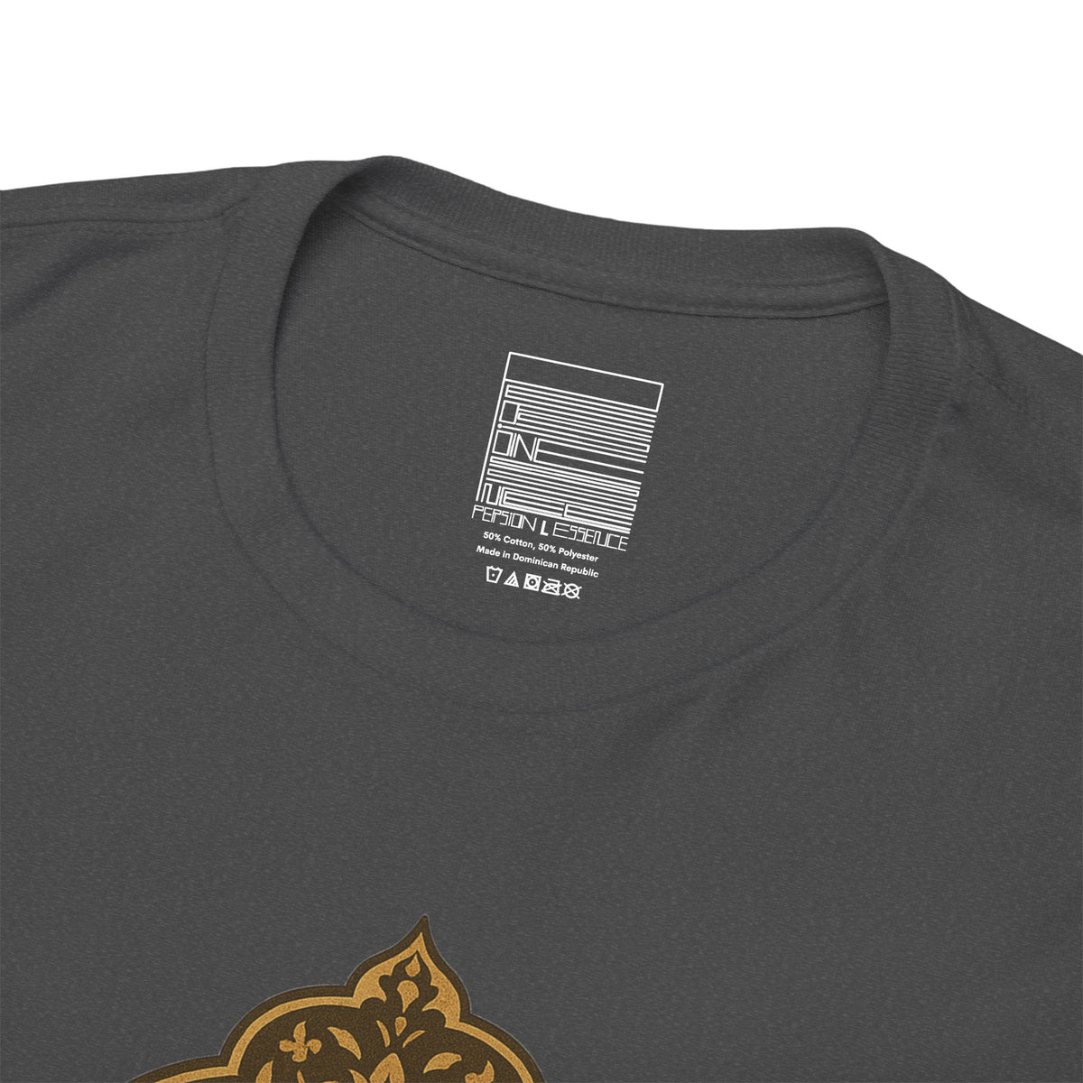 Dark Heather – Shaah Abbas Tee – close-up