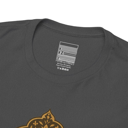 Dark Heather – Shaah Abbas Tee – close-up