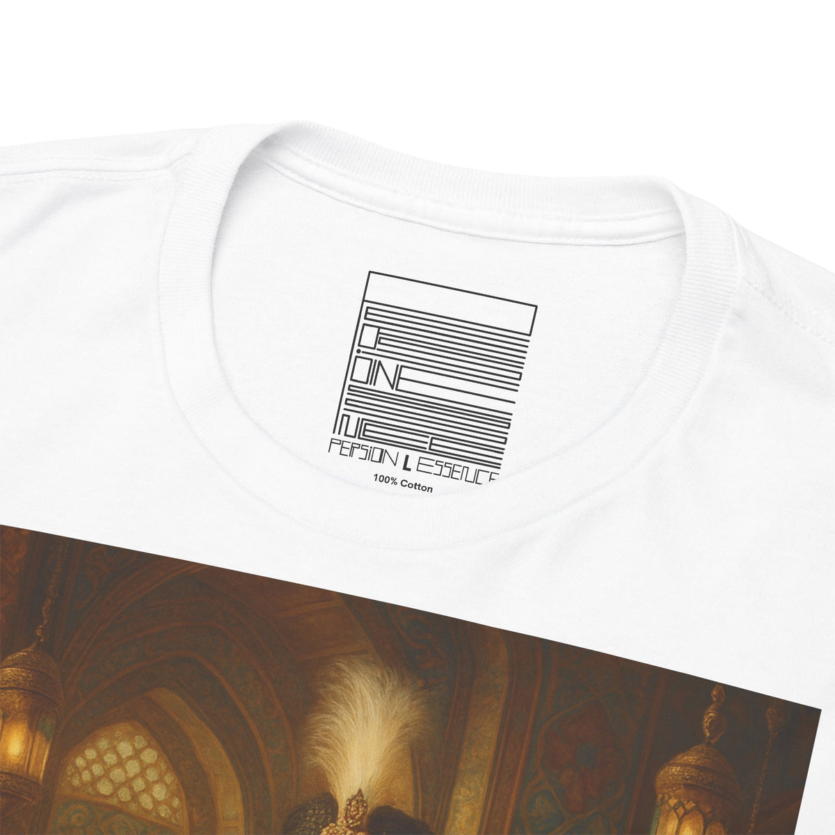 White – Ghajar Khan II Tee – close-up