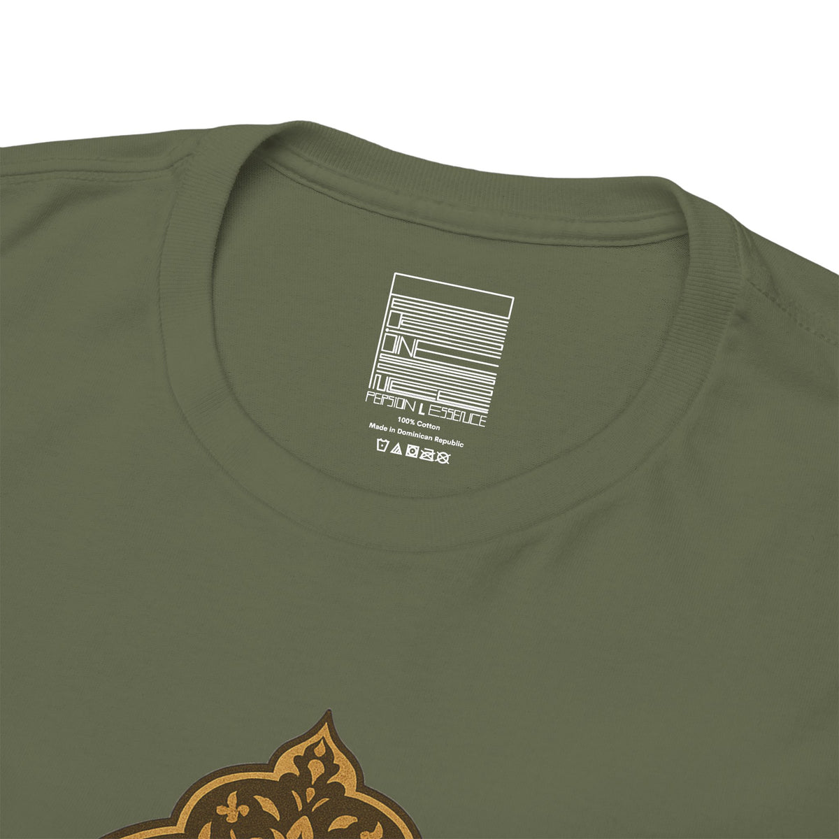 Military Green – Shaah Abbas Tee – close-up