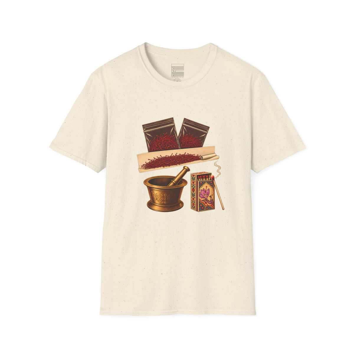 Natural – Saffron Stash Tee – front