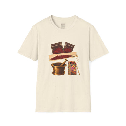Natural – Saffron Stash Tee – front