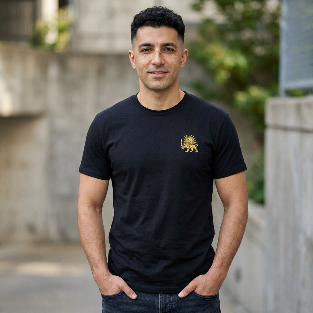 Persian Lion & Sun - Embroidered Tee
