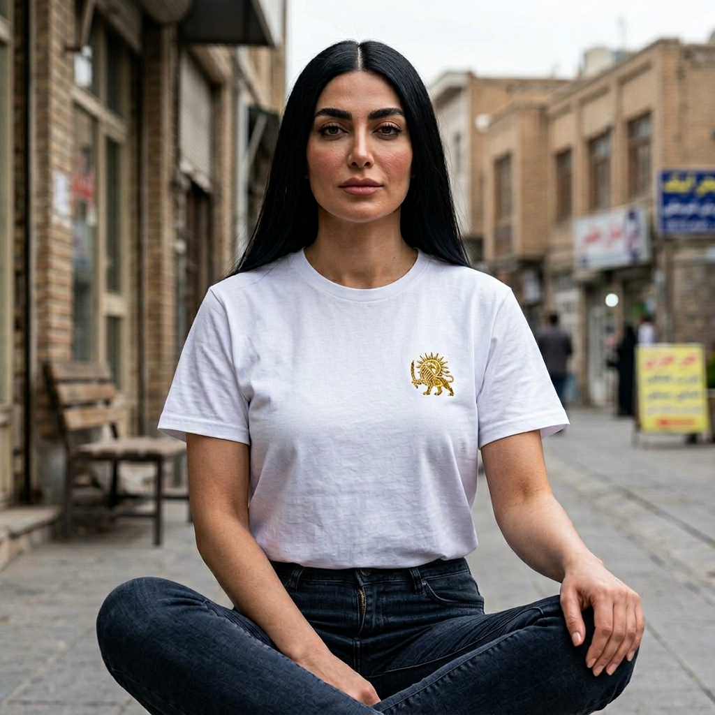 Persian Lion & Sun - Embroidered Tee