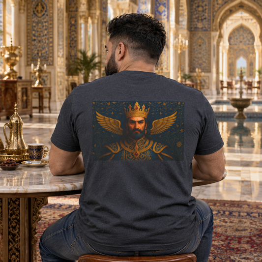 Heather Navy – Persian King Tee – worn by model