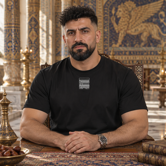 Black – Persian King Tee – worn by model