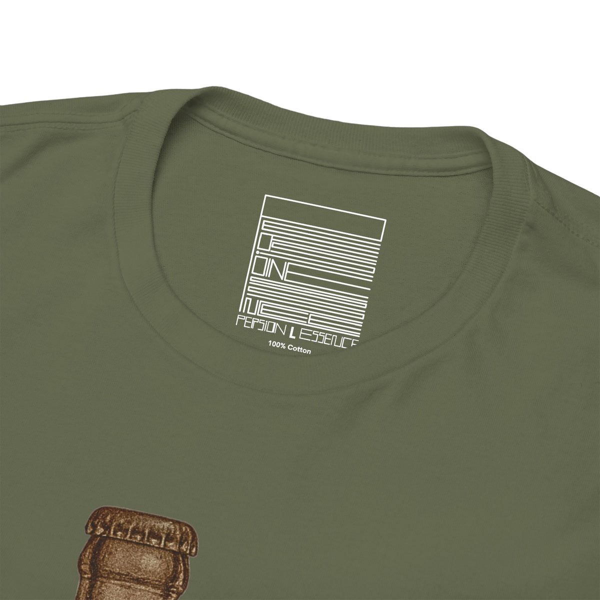 Military Green – ZamZam Koala Tee – close-up