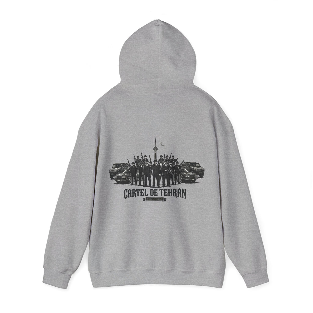 Sport Grey – Cartel de Tehran Hoodie – back