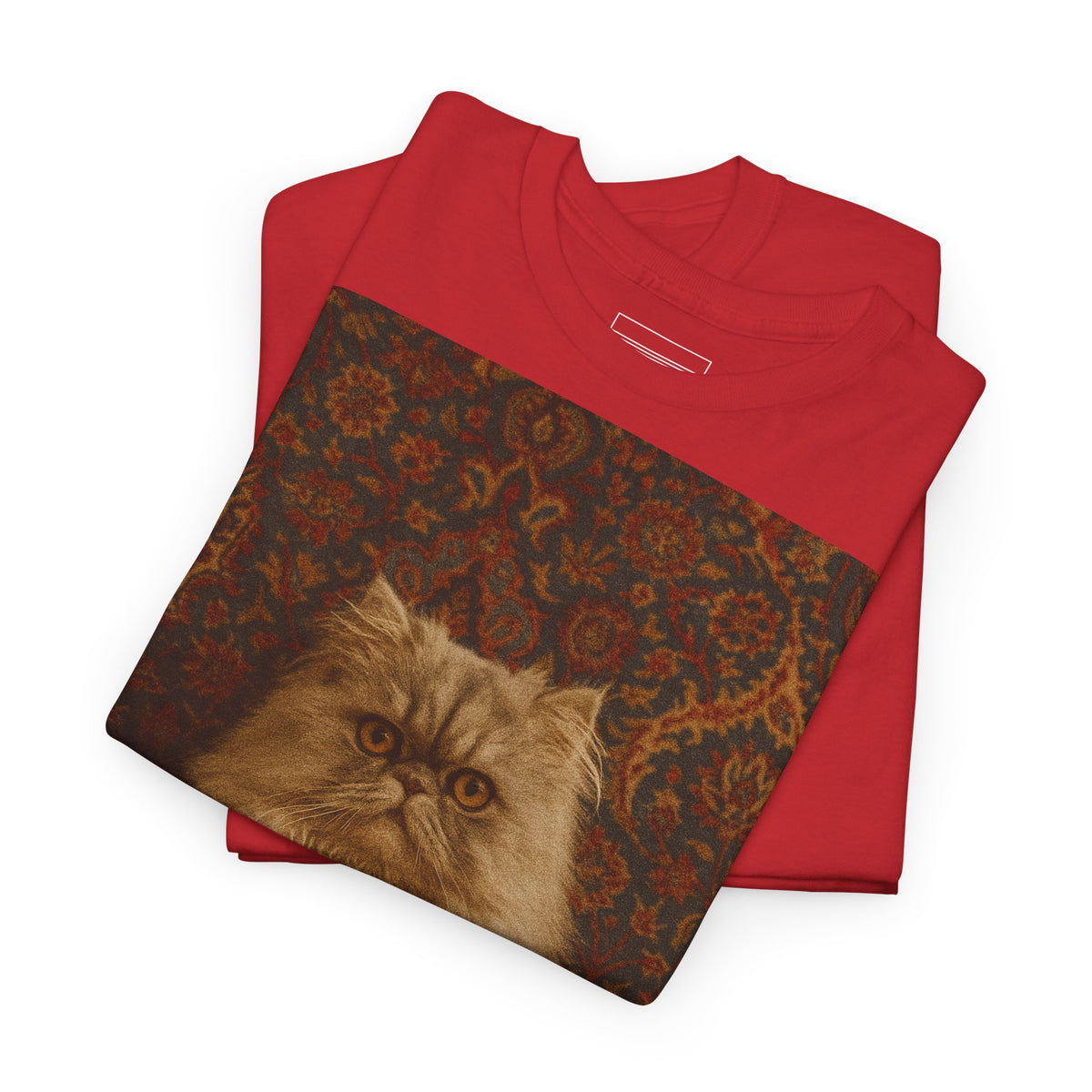 Red – Persian Cat Tee – folded