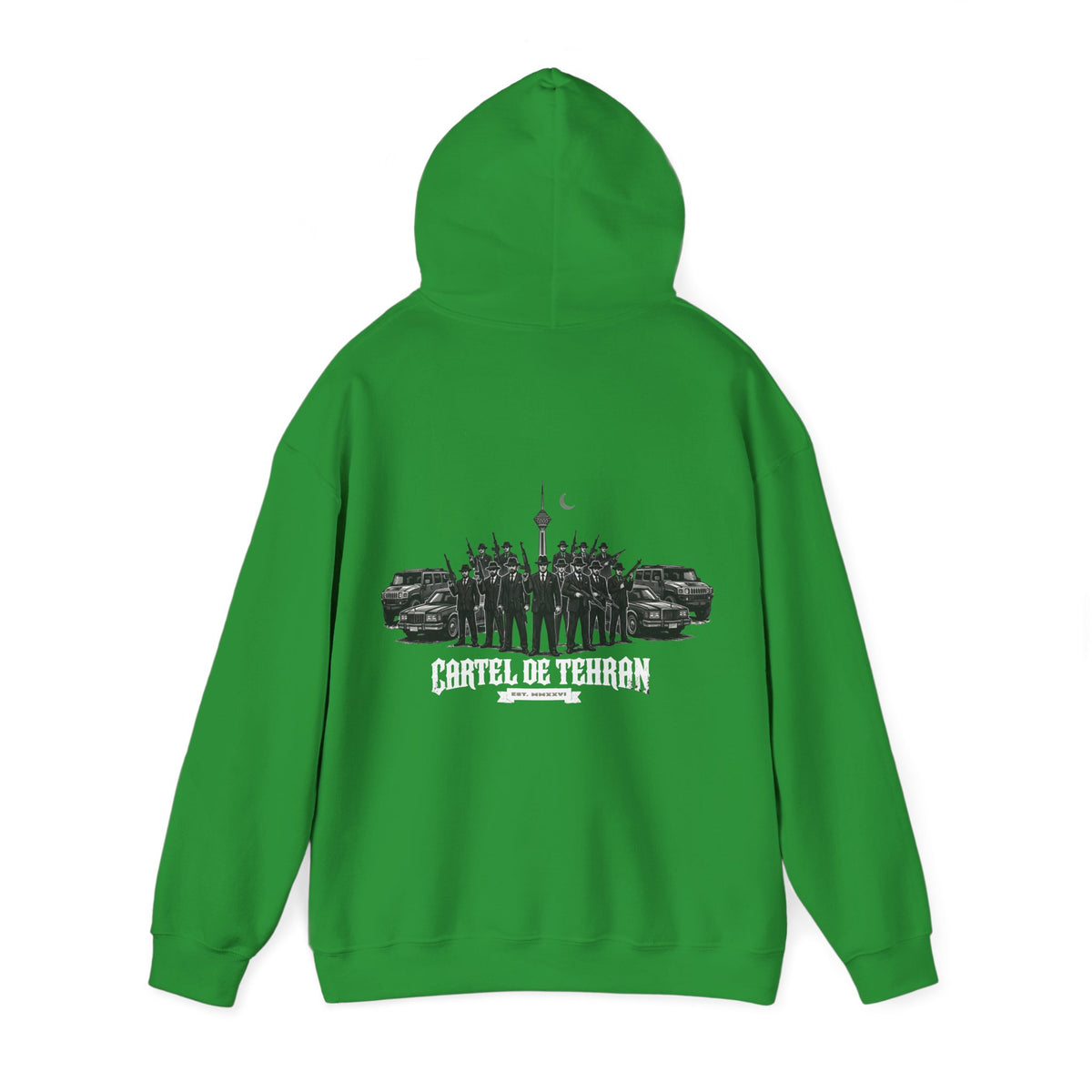 Irish Green – Cartel de Tehran Hoodie – back