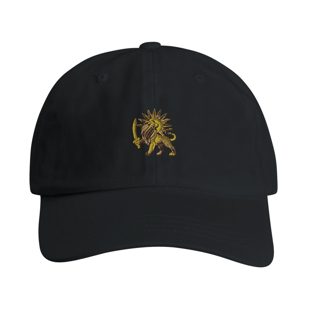 Black – Imperial Lion & Sun Cap – front