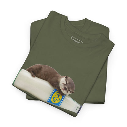 Military Green – Otter on AbAli Tee – folded