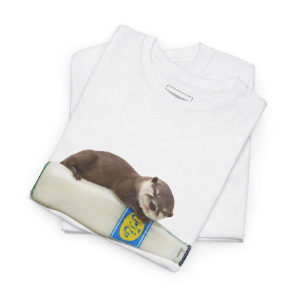 White – Otter on AbAli Tee – folded
