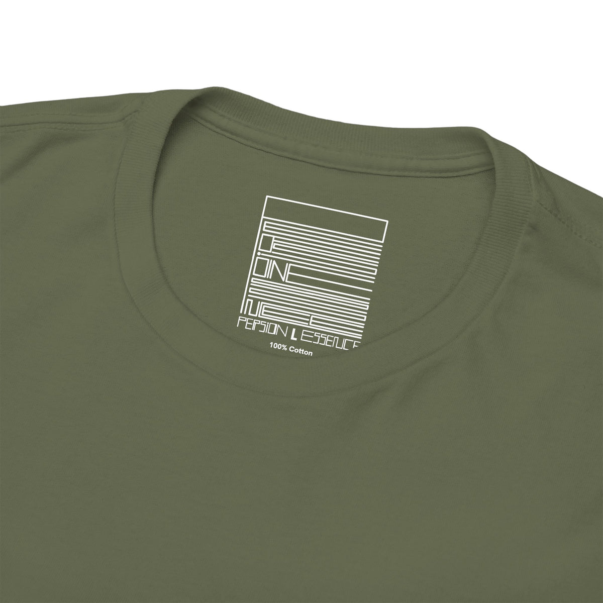 Military Green – Otter on AbAli Tee – close-up