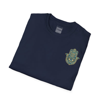 Navy – Royal Hamsa Tee – folded