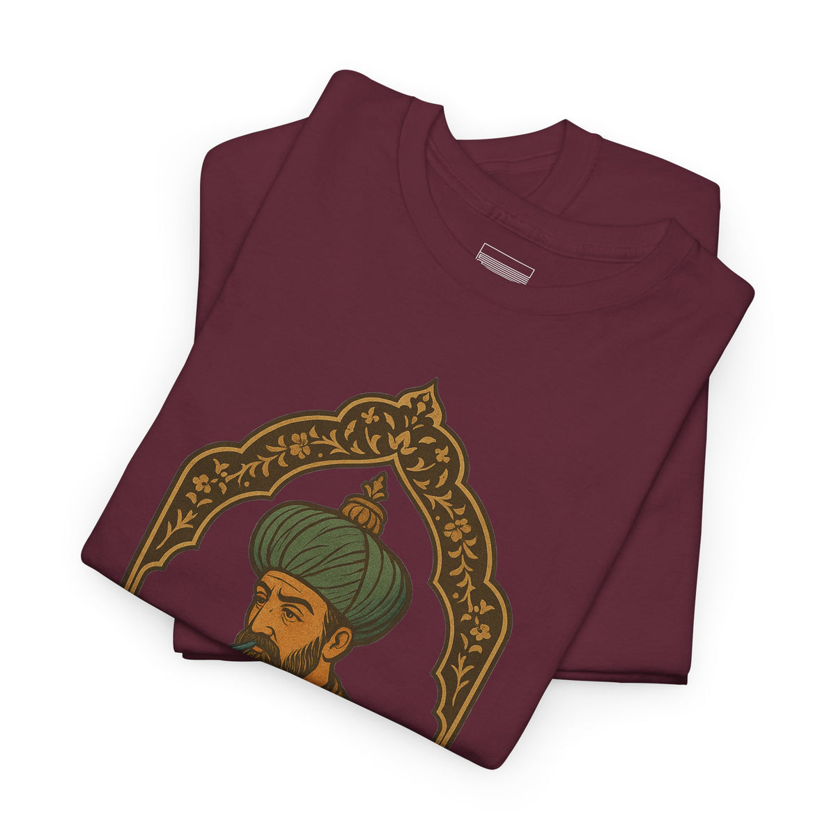 Maroon – Shaah Abbas Tee – folded