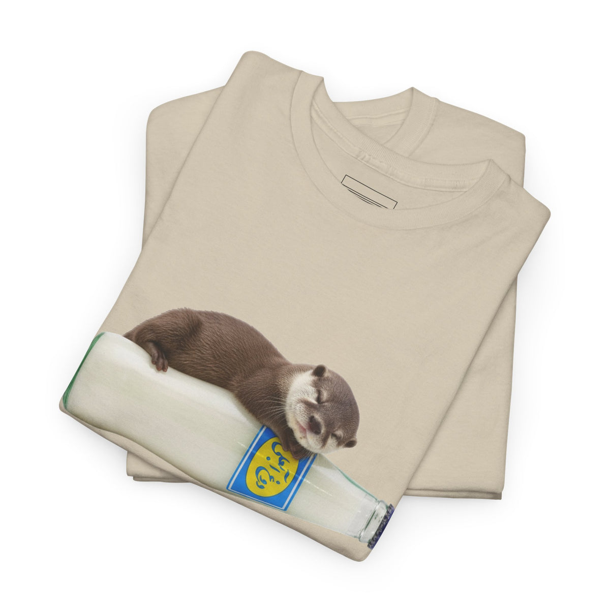 Sand – Otter on AbAli Tee – folded
