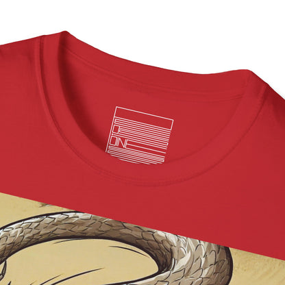 Red – Horned Viper Tee – close-up