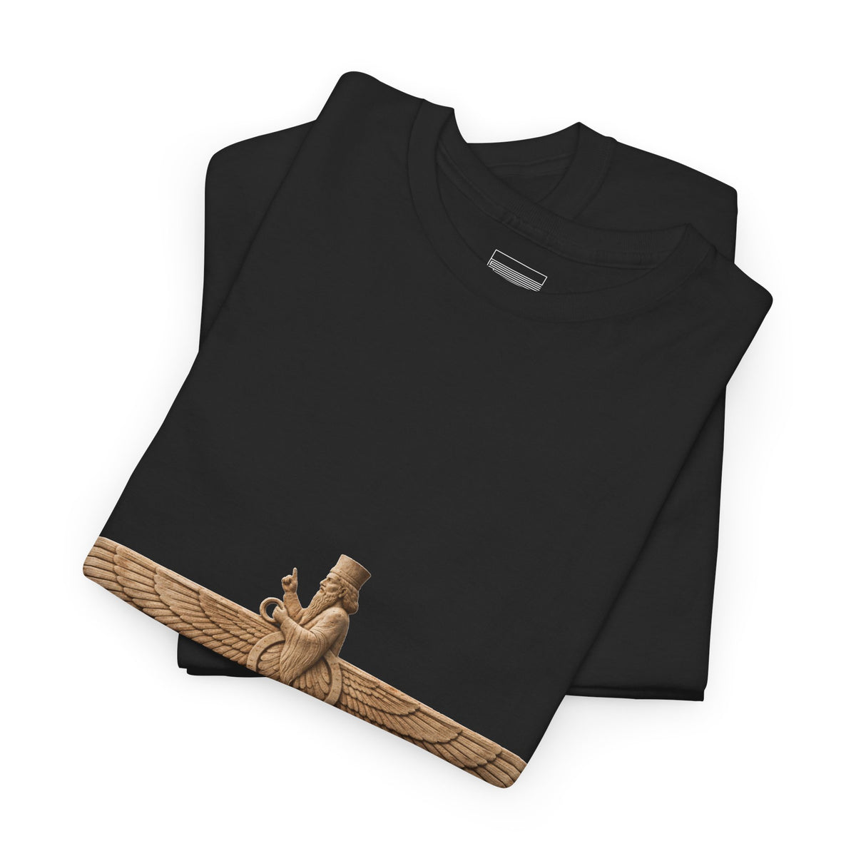 Black – Farvahar Emblem Tee – folded