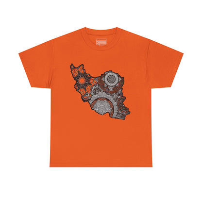 Orange – Persian Mandala Tee – front