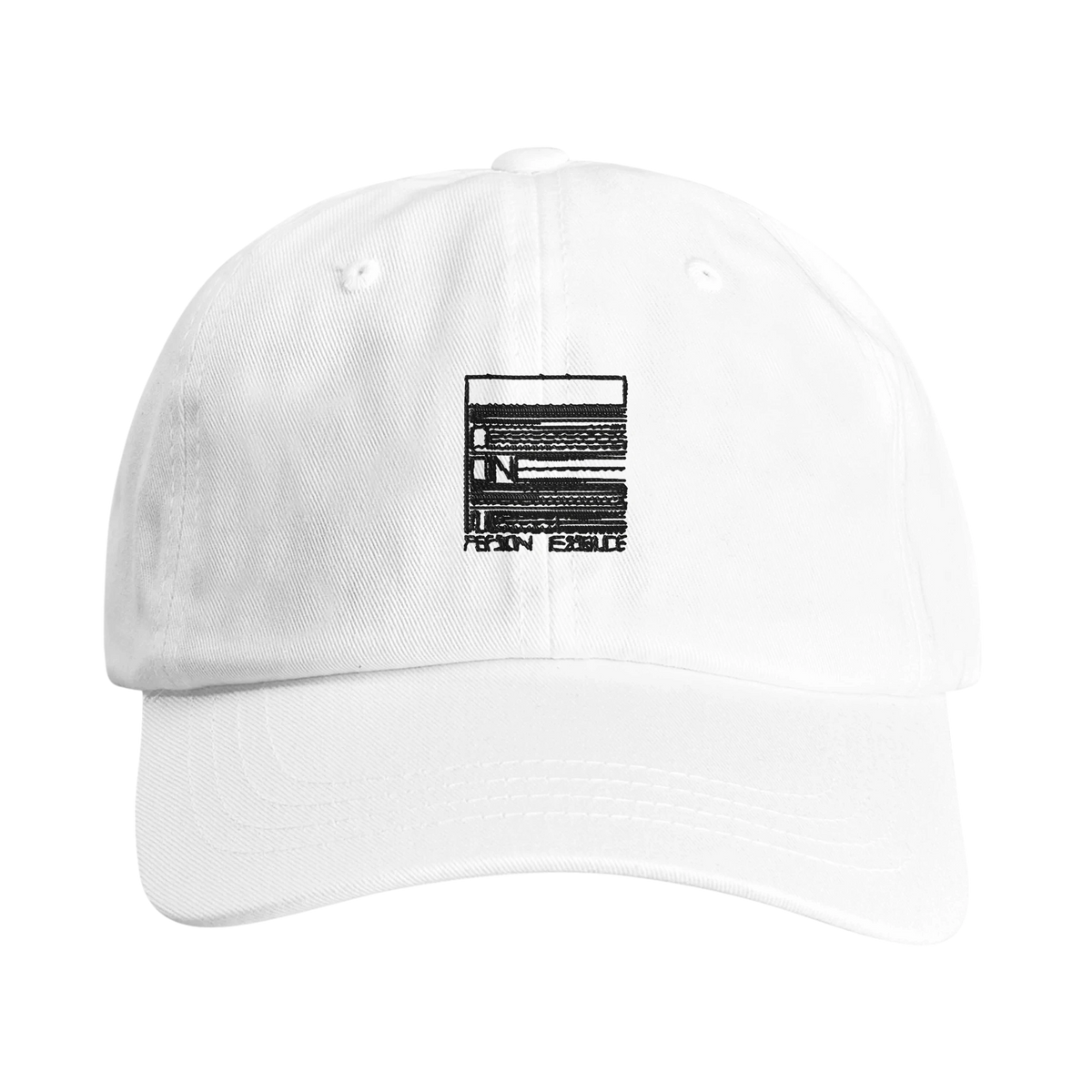 White – PEssence Black Cap – front