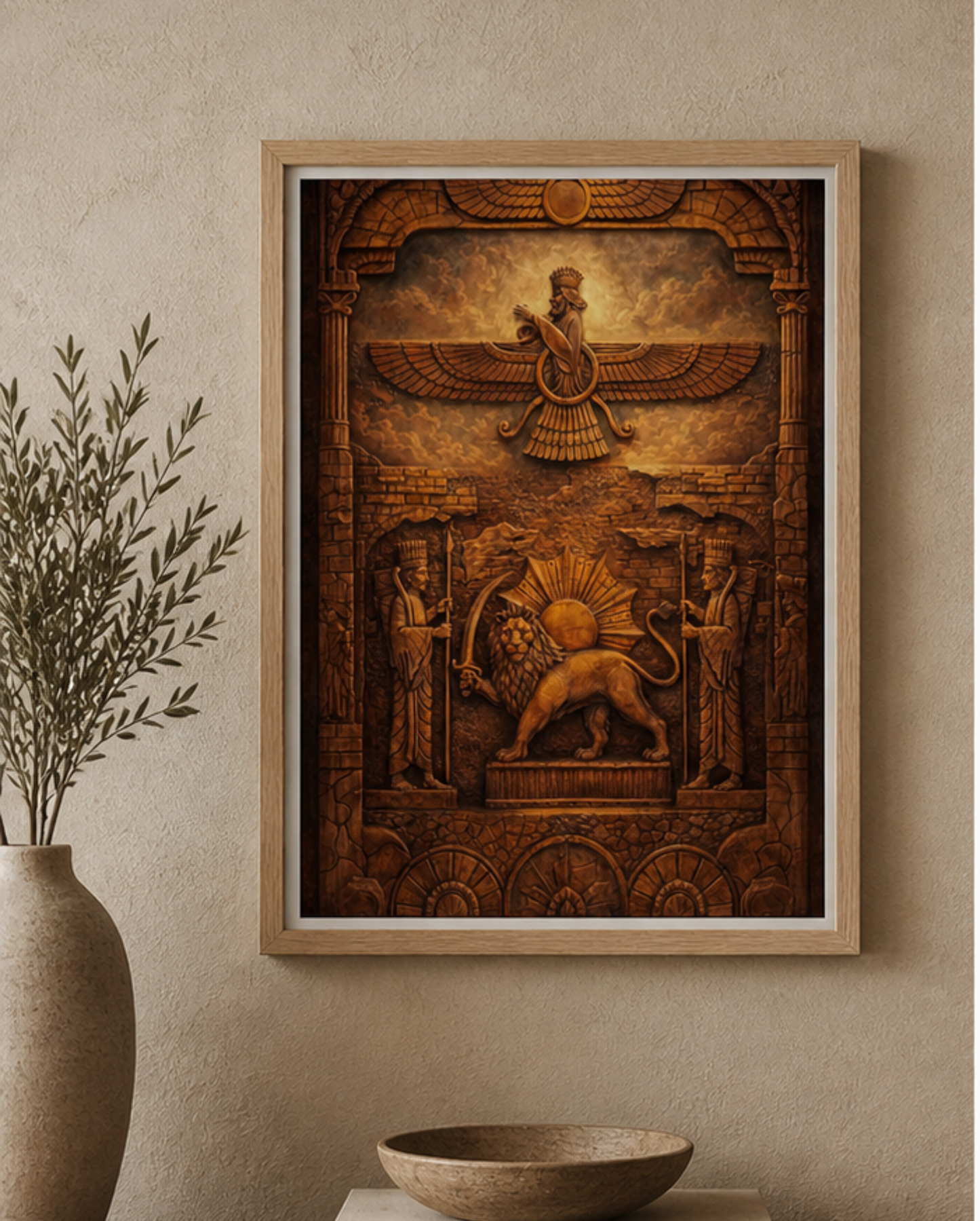 Achaemenid Relic - Wooden Framed Poster