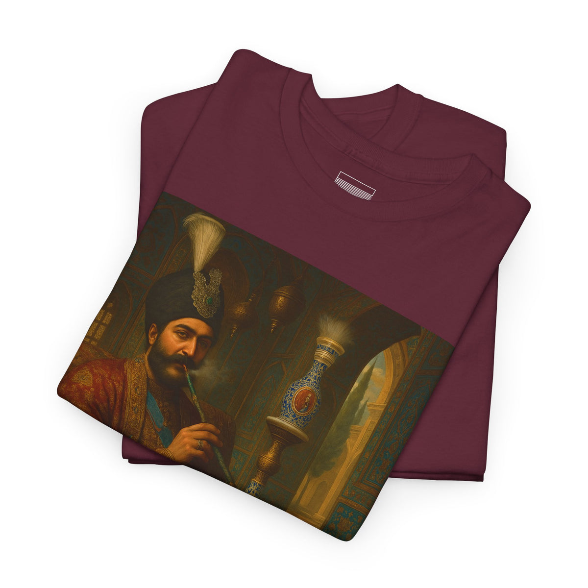 Maroon – Ghajar Khan I Tee – folded