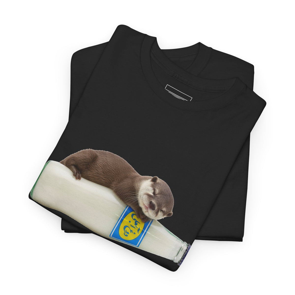Black – Otter on AbAli Tee – folded