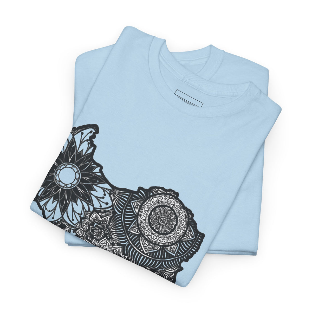 Light Blue – Persian Mandala Tee – folded